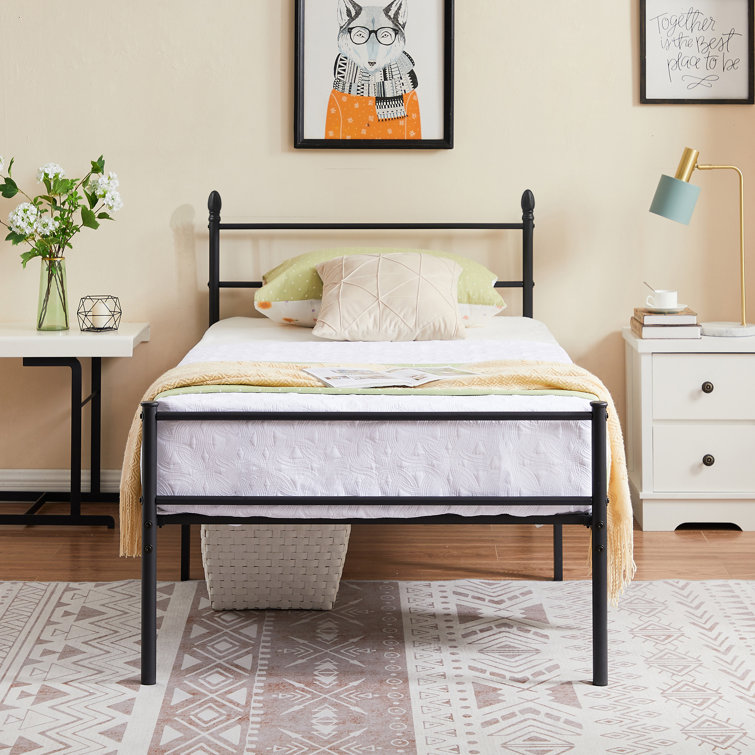 Farmhouse black metal deals bed